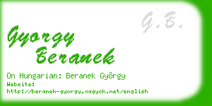 gyorgy beranek business card